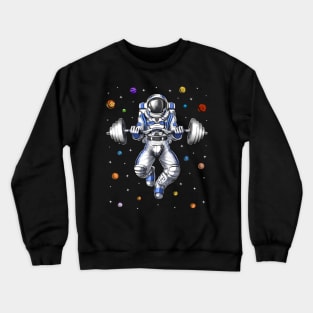 Astronaut Fitness Gym Workout Crewneck Sweatshirt